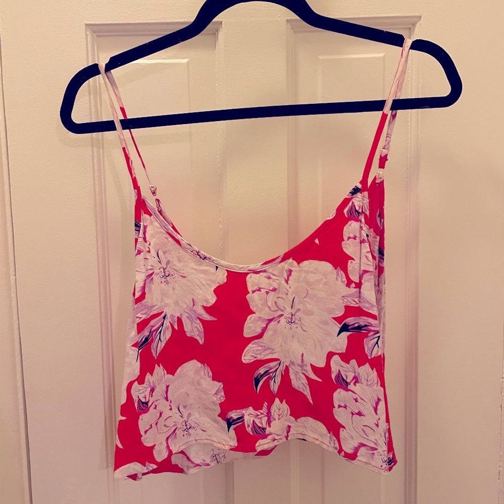 Flynn Skye Perfect Crop Top - Red Floral